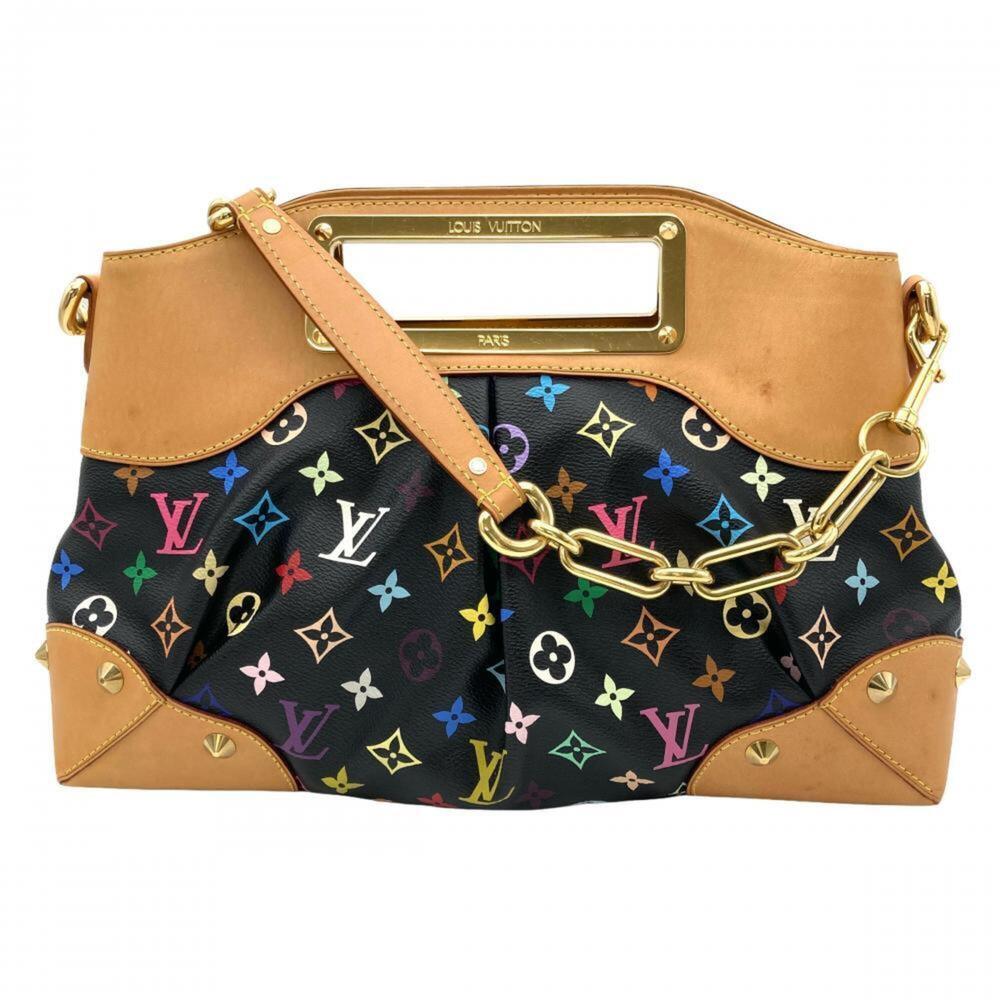 Louis Vuitton Monogram Multicolor Judy MM Handbag, 2-Way, Coated Canvas, M402...